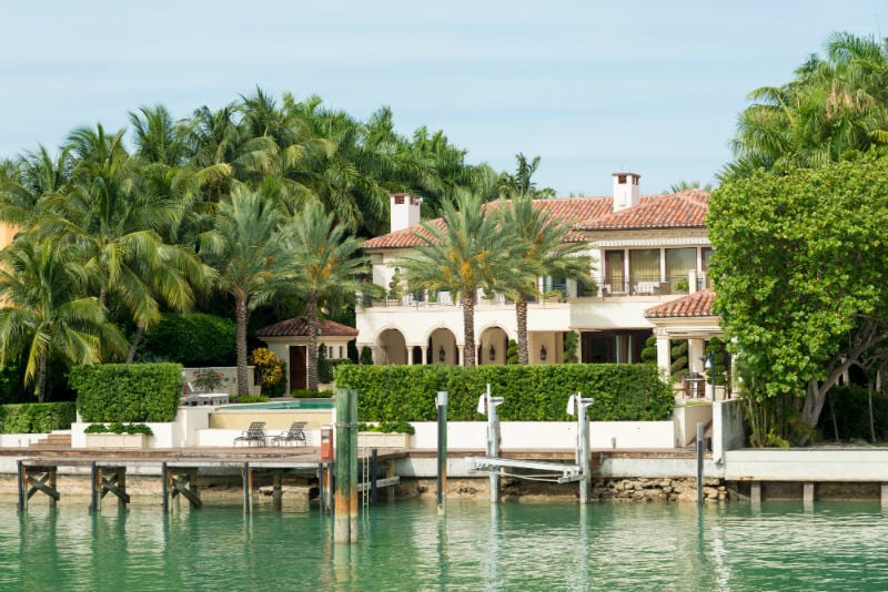 mansion with dock