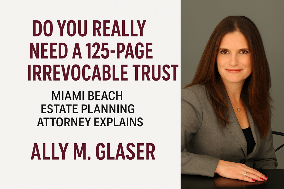 Attorney discussing irrevocable trust necessity.