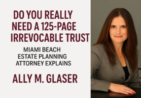 Attorney discussing irrevocable trust necessity.